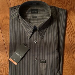 Arrow Men's Dark Striped Dress Shirt